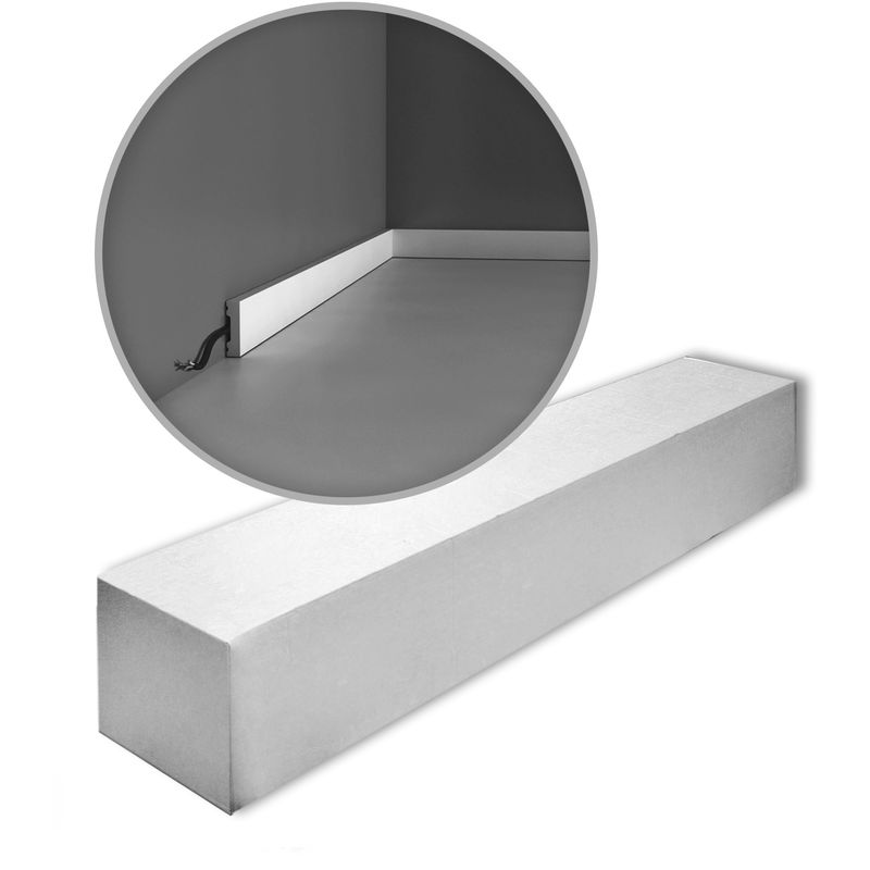 Orac - Decor SX162-box-10 axxent square 1 Box 10 pieces Skirtings 20 m - white