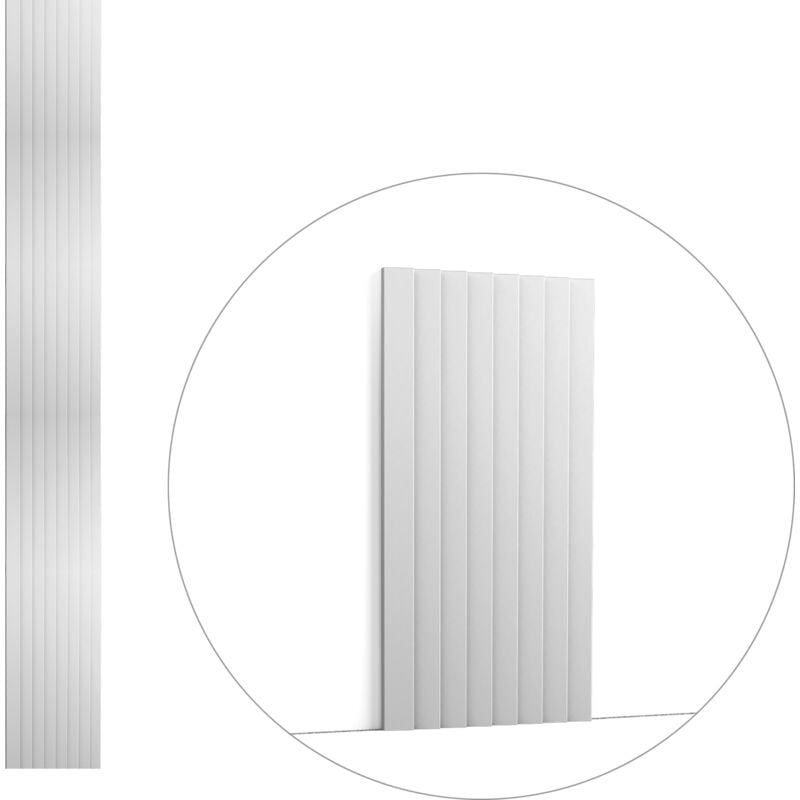 WX204 ripple - Panneau réversible Revêtement Mural Décoratif 3d 25x1,6cm (l x h) Orac Decor 200 cm , a l unité