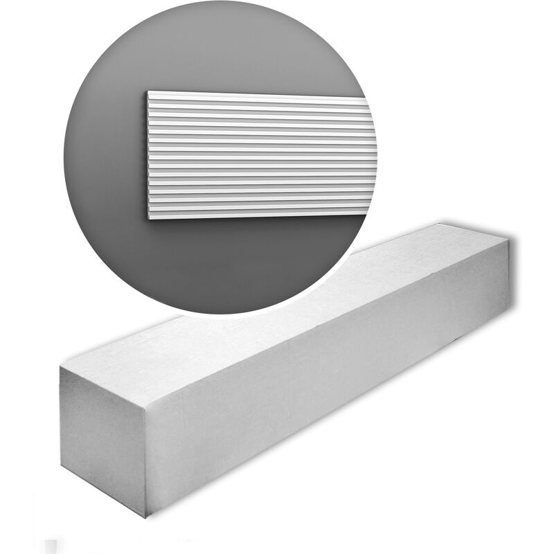 Orac - Decor WX205-box modern TRACK1 Box 10 pieces 3d wall panel Stucco moulding double-sided usable only one side is primed contemporary design