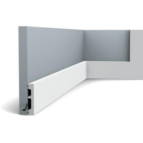 Orac – Plinthe pvc multifonctionnelle 230 cm – Hauteur 6,6 cm – Largeur 1,3 cm – Matériau Duropolymer® résistant aux chocs - DX157-2300