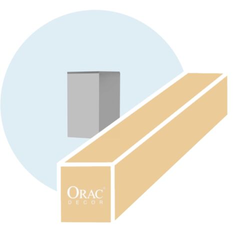 Orac – Set de 2 sabots de porte D330LR – Dimensions L12,6 x H4,1 x L16cm – Pour encadrement de porte – Peinturable pour finition personnalisée