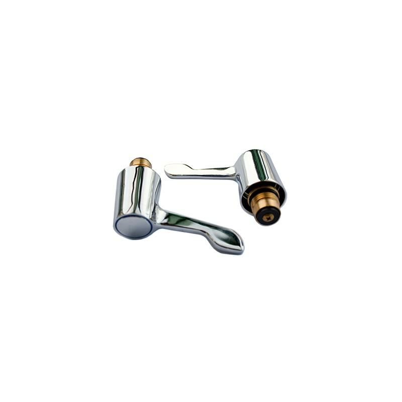 1/2' Chrome Lever Tap Tops - Plumbing Fitting - Pack of 2 - Oracstar