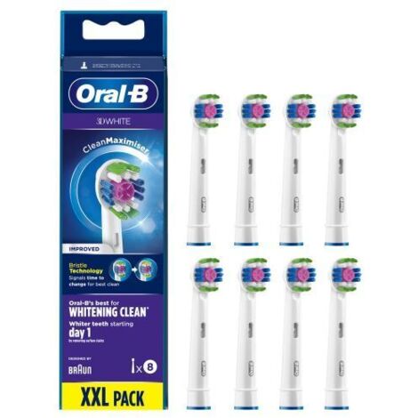 Oral-B 3D White 80339420 Elektrischer Zahnbürstenkopf 8 Stück(e) Weiß