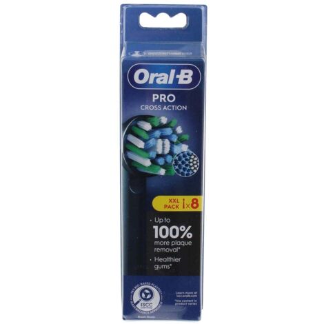 Oral-b - cabezales de recambio oral-b cross action black ref xf 8ct - 8006540893388 - 8006540893388
