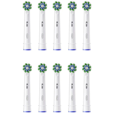 Oral-B Cross Action Aufsteckbürsten für elektrische Zahnbürste 10 St. Weiß