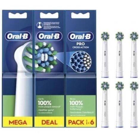 ORAL-B CROSSACTION CLEAN 6U / RECAMBIOS DE CEPILLO DE DIENTES ELÉCTRICO