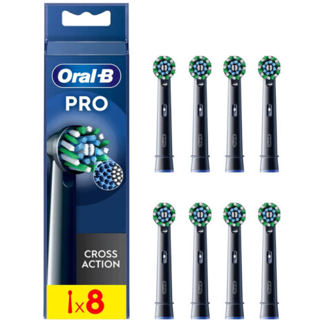 Oral-b - ersatzbürstenköpfe oral-b cross action black ref xf 8ct - 8006540893388 - 8006540893388