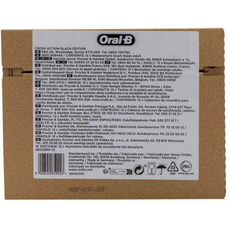 Oral-B Pro CrossAction 12er, schwarz FFU Aufsteckbürsten