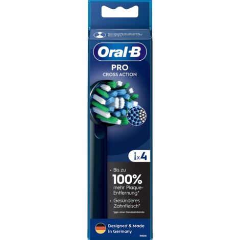 Oral-B Pro CrossAction 4er, schwarz  Aufsteckbürsten