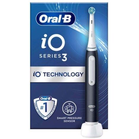 Oral-B Serie iO3 Spazzolino elettrico Ricaricabile Per adulti Nero opaco Numero di testine incluse: 1 Numero di modalità di spazzolamento: 3