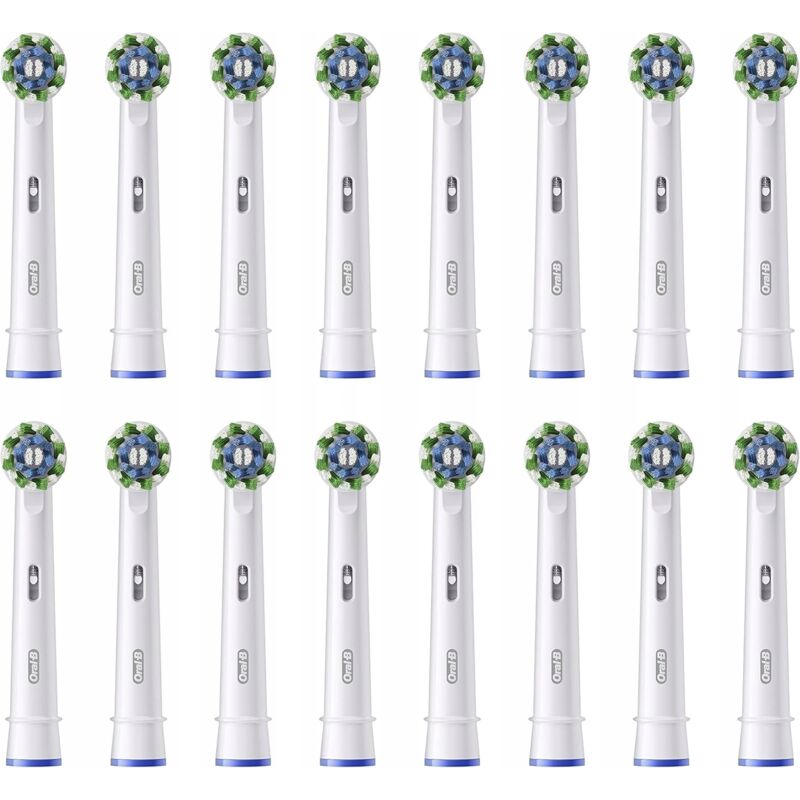 16x Oral-b Pro Cross Action Elektrische Zahnbürstenköpfe Weiß 100%