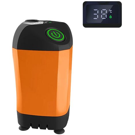 (Orange 7800 mAh) Douche électrique portable pour le camping, étanche IPX7, avec affichage de la température, idéale pour la randonnée, le trekking, les voyages, la plage et le bain des animaux.