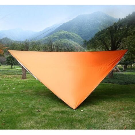 Orange - Auvent triangulaire 3x3m, voile d'ombrage extérieur - toile pare-soleil simple pour extérieur