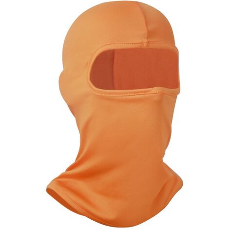 (Orange) Cagoule de ski avec protection UV pour moto, écharpe d'été pour hommes et femmes
