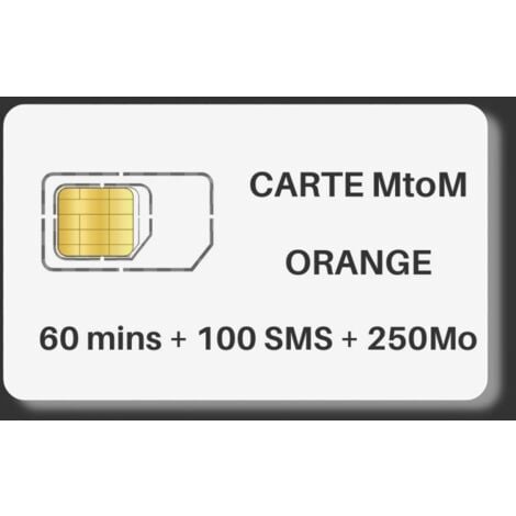 JOD1 Orange Carte SIM M2M 60 mins + 100 SMS - 250 mo