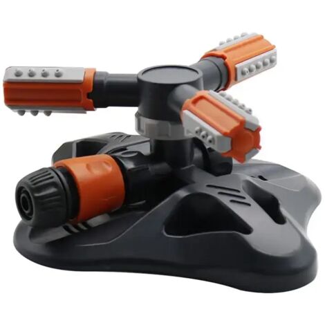 (Orange et noir) Système d'arrosage automatique rotatif à 360° pour jardin et pelouse, buse rotative à raccord rapide, accessoires d'irrigation.