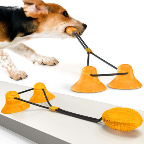 orange jouet pour animaux de compagnie Coupe ventouse Tug jouet