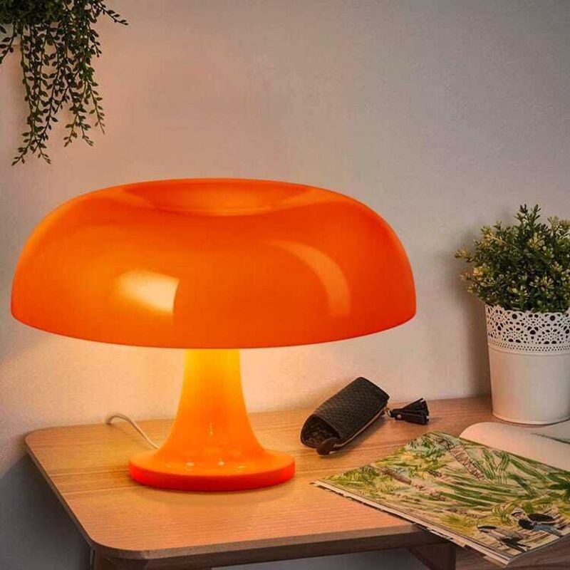 Image of Orange Mushroom Table Lamp, LED Desk&hellip;