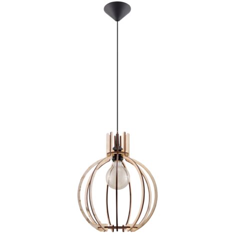 ORANGE pendant lamp in natural wood