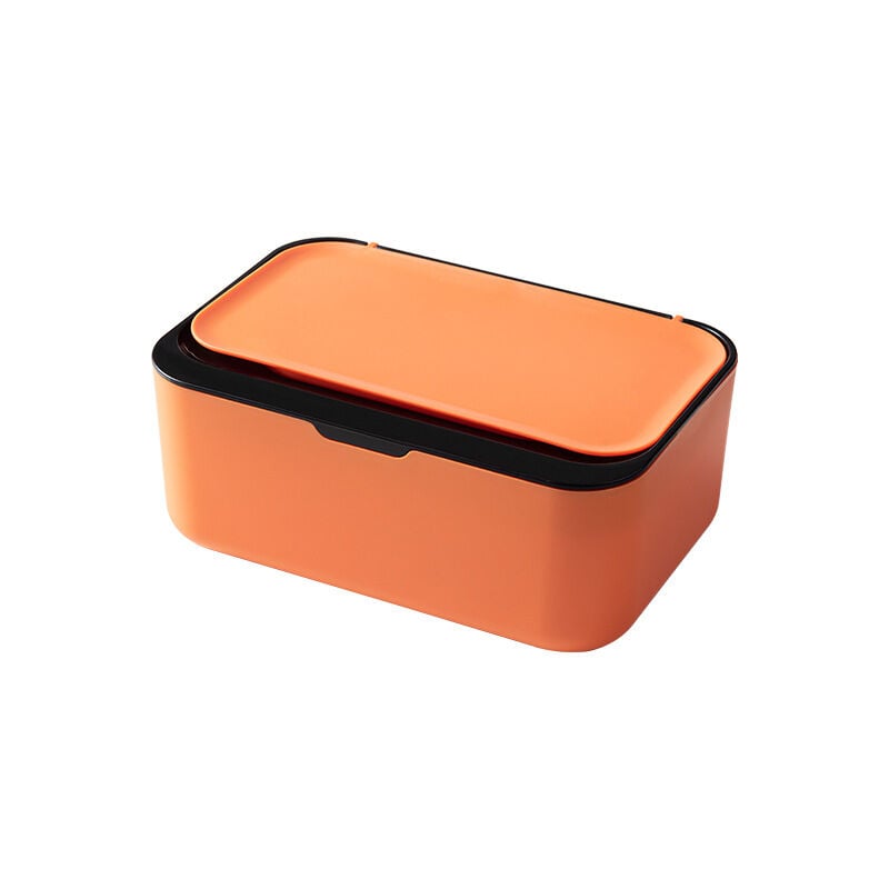 Orange)a Mouchoirs avec Couvercle, Boîte à Lingettes Humides Étanche Poussière, Support Distributeur Mouchoirs Papier, Boîte de Papier Toilette,