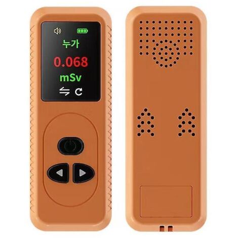(orange)dtecteur De Rayonnement Nuclaire Compteur Geiger Surveillance Radioactive En Marbre