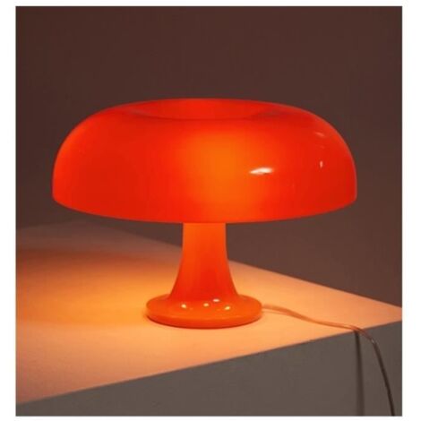 (Orange)Lampe de Table - Vintage - Champignon - LED - Orange - Design Italien