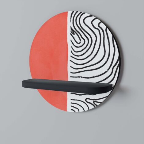 ORANGEY TREASURE Rundes Regal Schwarz