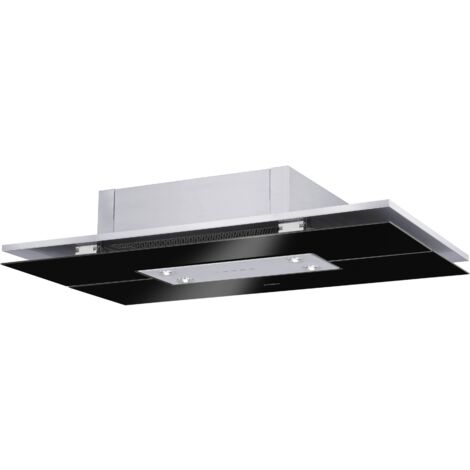 ORANIER Deckenhaube Quadra - Schwarzes Sicherheitsglas, Breite 100cm