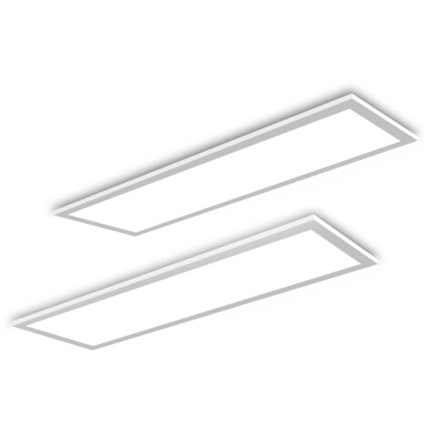 Oraymin – Pack de 2 Dalle LED 60x20cm 24W 2400lm – Ultra-plat – Dimmable avec Télécommande (3000K-6500K) – Pour Salon, Bureau, Cuisine ou Chambre