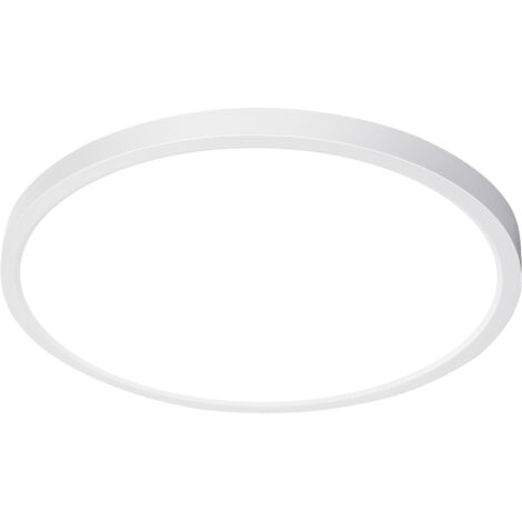 Oraymin Plafonnier LED Ultra-plat Ø30cm 24W 2400lm - 3 CCT En 1 (3000K/4000K/6500K Sélectionnable par Interrupteur) - Éclairage Moderne Design pour Salon, Chambre, Cuisine, Couloir