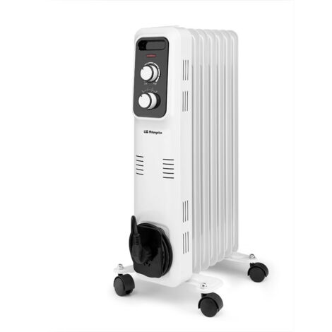 Orbegozo 18024 calefactor eléctrico Interior Negro, Blanco 1500 W Radiador de aceite eléctrico
