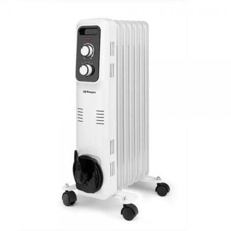 Orbegozo 18024 Riscaldatore elettrico da interno nero, White 1500 W Riscaldatore elettrico a olio de