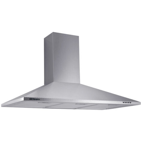 Orbegozo Campana decorativa inox DS 59190 IN, 3 niveles de potencia, 3 filtros de aluminio desmontables, acabado acero inoxidable, 65 W