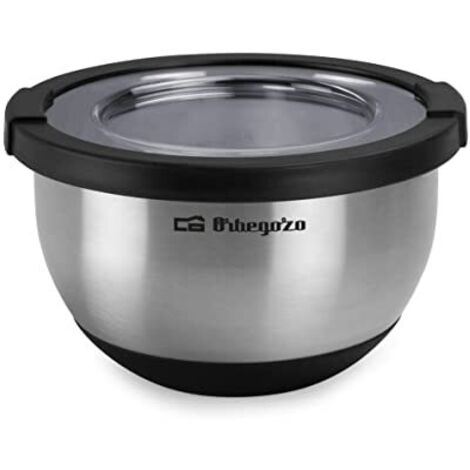 Orbegozo ciotola de acciaio inox boa 1500 - serie boa - durevole e sicura - capacità 1,5l - base antiscivolo - bpa free de - lavabile in lavastoviglie -