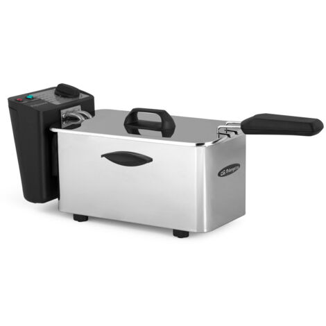 Orbegozo freidora de acero inoxidable FDR 35, 3,5 litros de capacidad, termostato regulable, tapadera extraíble para facil limpieza, indicador luminoso, 2000 W