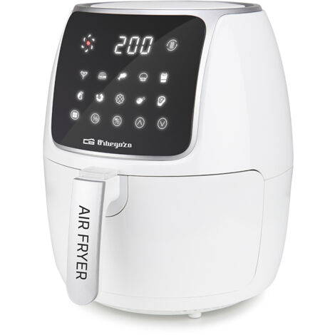 Orbegozo freidora sin aceite FDR 64, 4 litros capacidad, temporizador, 10 programas preconfigurados, termostato regulable, libre BPA Y PFOA, cubeta extraíble,1500W