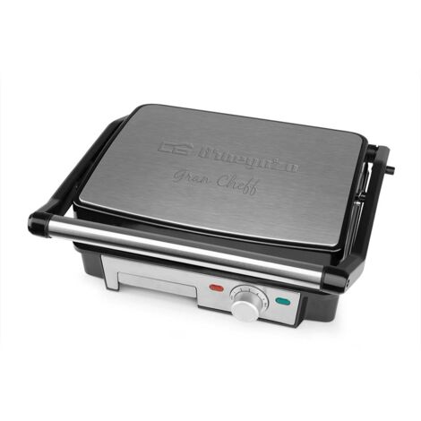 Orbegozo grill GR 4560, amplia superficie de cocción, placas abatibles 180 grados, termostato regulable, bandeja recogesalsas, superficie asado lisa, recubrimiento antiadherente libre de PTFE y PFOA, 