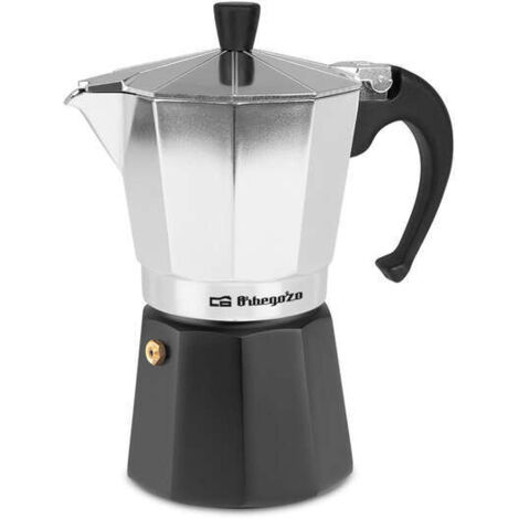 Orbegozo kfm 630 caffettiera de alluminio - eroga 6 tazze de caffè in pochi minuti - manico ergonomico per un utilizzo sicuro - valvola de sicurezza per la tranquillità - valvola de sicurezza per la t