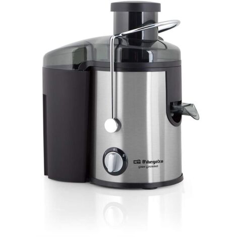 Orbegozo LI 5060, centrifuga frutta e verdura, 600 W, 2 velocità, corpo passatutto e filtro in acciaio inox, contenitori estraibili per polpa e succo, tubo per introdurre frutta e verdura