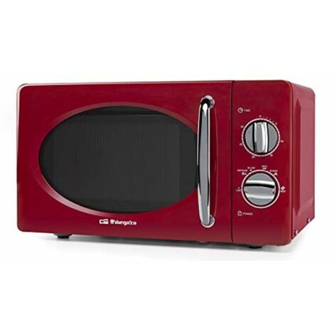 Orbegozo mi2020 700w microonde con capacità di 20 litri e design rosso e argento
