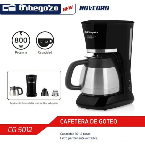 Cafetera goteo Orbegozo CG 4050 B, 12 tazas