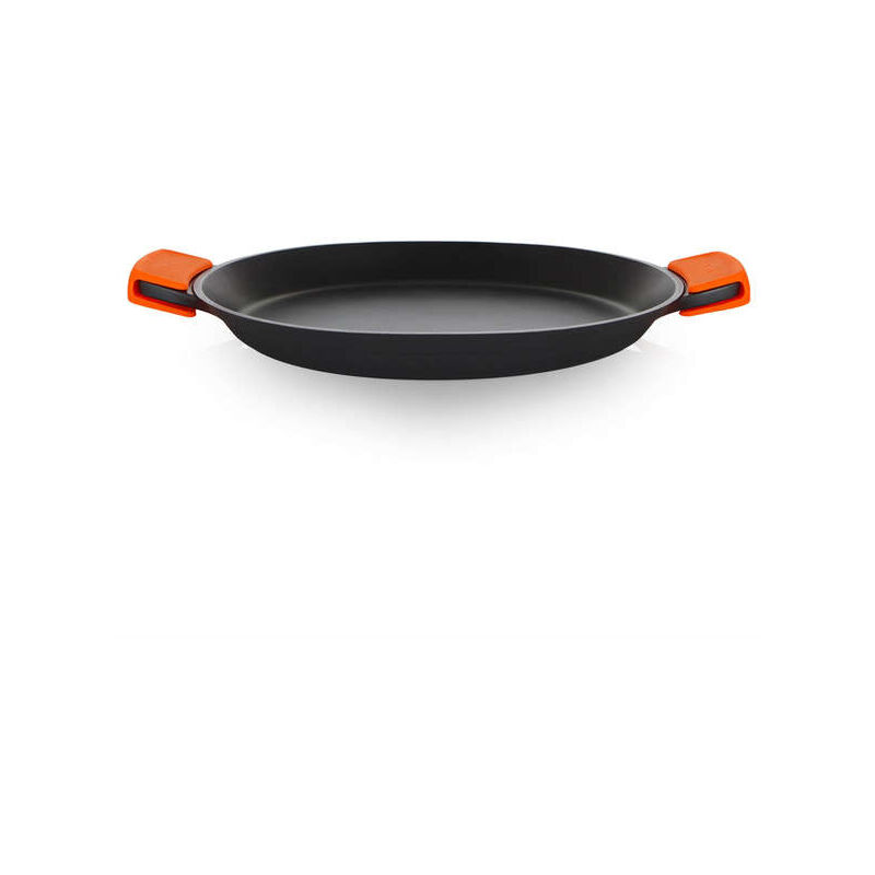 Pda poêle à paella de fonte d'aluminium - polyvalence et sécurité dans la cuisine - poignées de silicone - antiadhésif de pfoa - convient à tous les