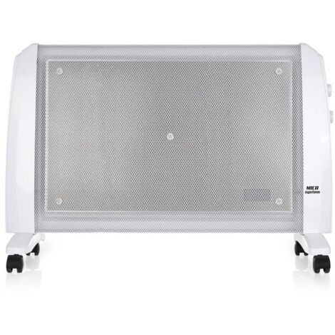 Orbegozo radiador de mica RM 2010, termostato regulable, 2 potencias de calor, sin fluido, piloto luminoso, ruedas incluidas, 2000 W