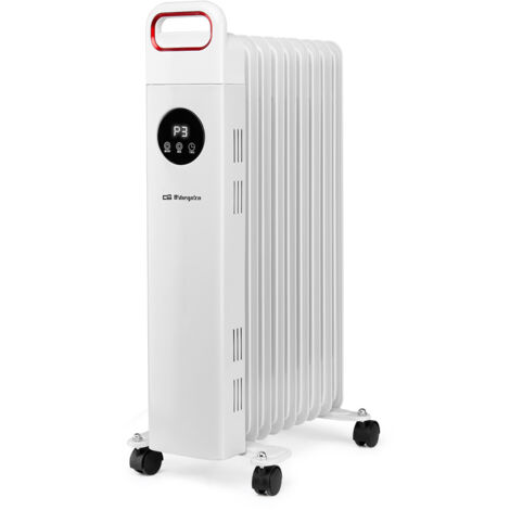 Orbegozo RAW 2000 - Radiador de aceite WIFI, programable Orbegozo app, 9 elementos, temporizador, 3 potencias de calor, mando a distancia, 2000 W