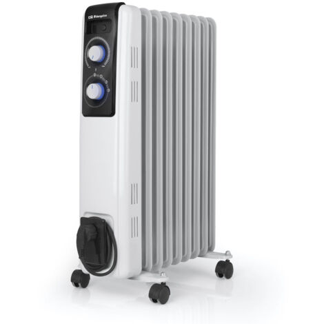 Orbegozo RF 2000 Radiateur à huile, puissance de 2000 W, construction modulaire à 9 éléments et design blanc
