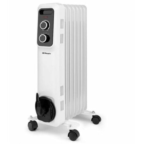 Orbegozo RS 1500 Indoor Black, White Radiateur électrique à huile 1500 W de