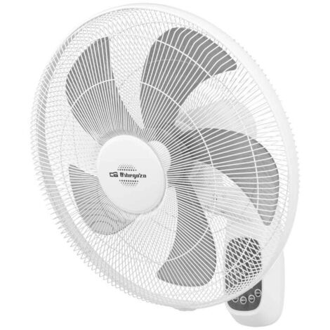 Orbegozo ventilador de pared WF 0248, 3 velocidades, 3 modos, oscilante, cabezal inclinable, temporizador, 45 cm diámetro, 60 W