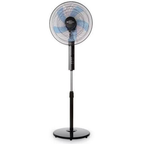 Orbegozo ventilador de pie SF 0244, 3 velocidades, oscilante, 40 cm diámetro, mando a distancia, programable, altura regulable hasta 139 cm, 55 W