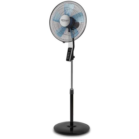 Orbegozo ventilador de pie SF 0642, 3 velocidades, modo silent night y nature, mando a distancia, oscilación automática, temporizador, altura regulable hasta 150 cm, 40 cm diámetro, 60 W