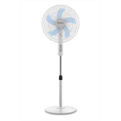 Orbegozo ventilador de pie SF 1040, 3 velocidades, cabezal oscilante multiorientable, altura regulable hasta 128 cm, 40 cm diámetro, 45 W